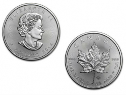 Canadian Maple Leaf 1 Ounce Silver Coin - Tube of 25