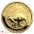 Moneda canguro australiano de oro 2019 de ¼ Onza