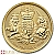 Moneda de oro The Royal Arms británica 2020 de 1/10 onza
