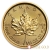 2021 Moeda de ouro canadense de folha de bordo de 1/10 onças