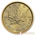 2021 Moneta d’Oro Maple Leaf Canadese da un Quarto di Oncia