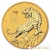 Moeda de ouro de 1/10 onça do tigre lunar australiano 2022