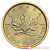 2022 Moneta d'oro con foglia d'acero canadese da 1/4 oncia