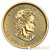 2022 Moneta d'oro con foglia d'acero canadese da 1/4 oncia