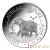 Монета из 1 унции серебра 2022 года с Сомалийским слоном
