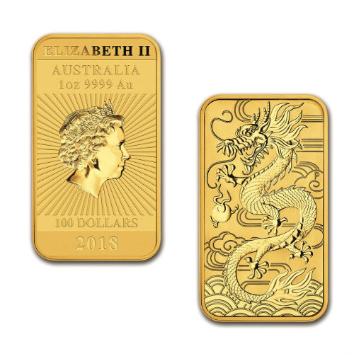 AUSTRALIE 2021 Le Dragon Chinois, pièce rectangulaire 1 oz once argent pur  Bullion Investissement