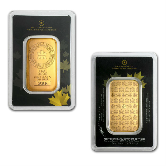 Royal Canadian Mint 1 oz 24-Karat Gold Bar