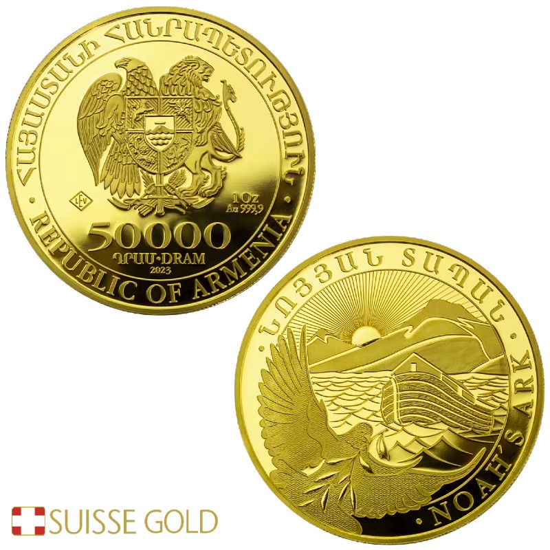 2023 Armenian Noah's Ark 1 Ounce Gold Coin