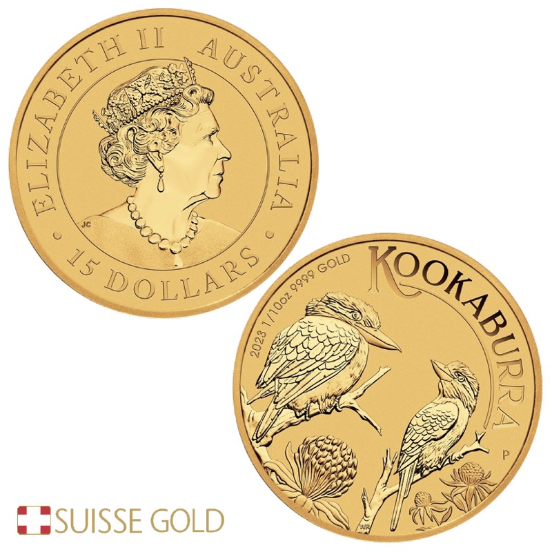 2023 Australian Kookaburra 1/10 Ounce Gold Coin