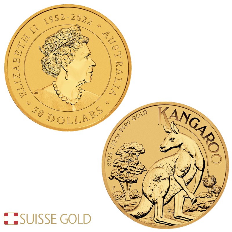 2023 Australian Kangaroo 1/2 Ounce Gold Coin