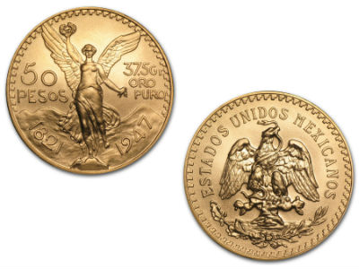 gris medio litro servidor Moneda de Oro de 50 pesos Mexicanos de 37.5 Gramos